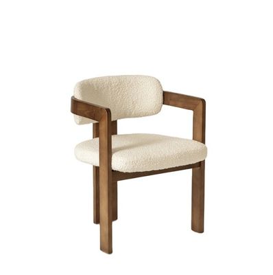 Green Velvet/Lamb Wool Material Modern Solid Wood Dining Chair for Luxury Living Room Furniture