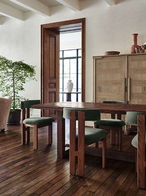 Green Velvet/Lamb Wool Material Modern Solid Wood Dining Chair for Luxury Living Room Furniture