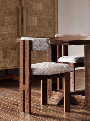 Green Velvet/Lamb Wool Material Modern Solid Wood Dining Chair for Luxury Living Room Furniture