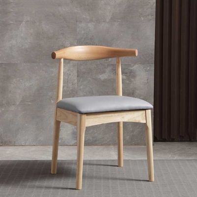 Rattan and Solid Wood Finish Nitrolacquer Dining Chair Set for Hotel Restaurant Furniture in Nordic Modern Style