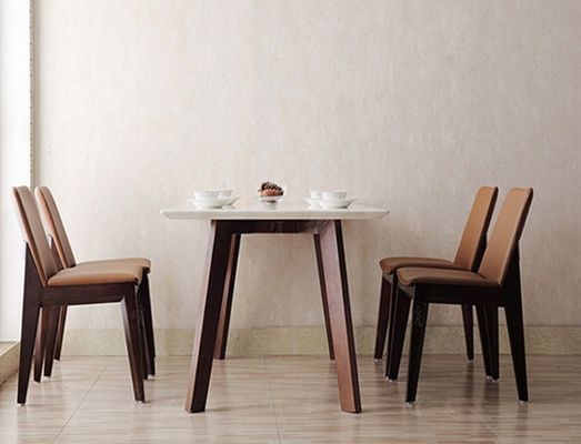 Dining Chair Wood Style Solid Wood Luxury Modern Design PU Leather Material Simple Concise for Dining Specific Chair