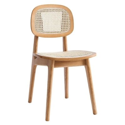 Modern Rattan Dining Chair for Hotel Luxury Home Furniture in Oak Natural