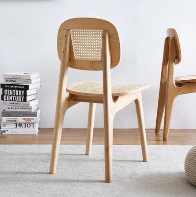 Modern Rattan Dining Chair for Hotel Luxury Home Furniture in Oak Natural