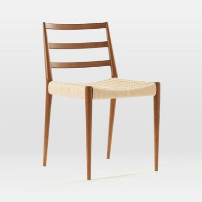 Solid Wood Woven Cord Dining Chair for School Furniture in Nordic Modern Construction
