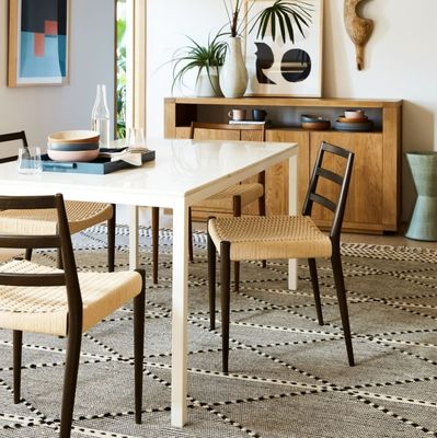 Solid Wood Woven Cord Dining Chair for School Furniture in Nordic Modern Construction
