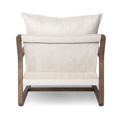Upholstered Solid Wood Chair Leisure Lounge Chair for Living Room W71*D91*H76cm in Oak Wood Frame