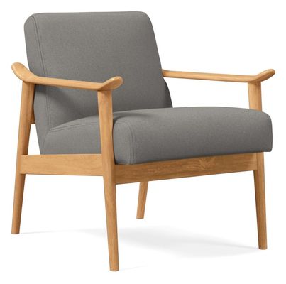 Add Comfort and Elegance to Your Living Room with Solid Wood Leisure Lounge Wooden Sofa Chair W67*D79*H78 CM