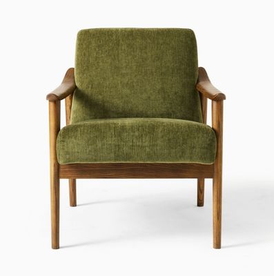 Add Comfort and Elegance to Your Living Room with Solid Wood Leisure Lounge Wooden Sofa Chair W67*D79*H78 CM