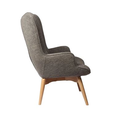 Wood Chairs Sofa Upholstered Chair Modern Solid Wood Leisure Lounge Chair with Stool Living Room Furniture