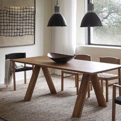 General Home Furniture Modern Solid Wood Dining Table Set for Dining Room and Kitchen