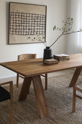 General Home Furniture Modern Solid Wood Dining Table Set for Dining Room and Kitchen
