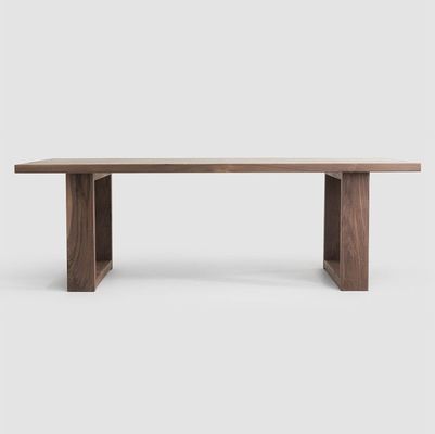 Japanese Luxury Seat Dining Room Furniture Table Rectangular Solid Wood Dining Table Set without Folded Villa for Villa