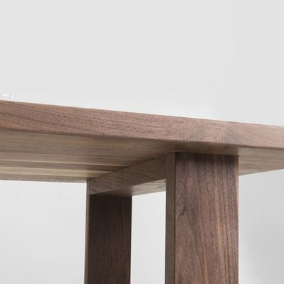 Japanese Luxury Seat Dining Room Furniture Table Rectangular Solid Wood Dining Table Set without Folded Villa for Villa