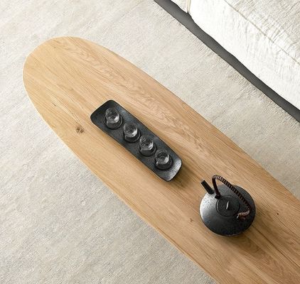 Modern Nordic Wood Coffee Table for Living Room without Folding in Walnut Color