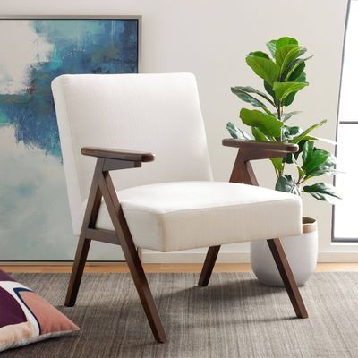 Home Furniture Customized Armchair Solid Wood Chair with Design and Fabric/PU Leather