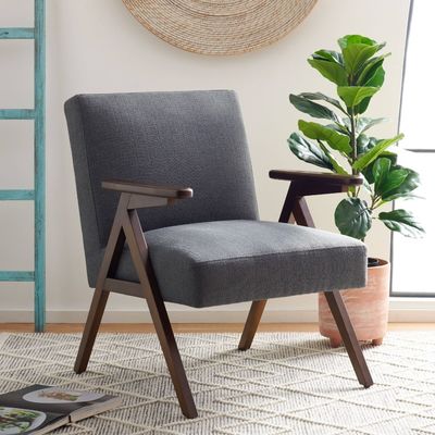 Home Furniture Customized Armchair Solid Wood Chair with Design and Fabric/PU Leather