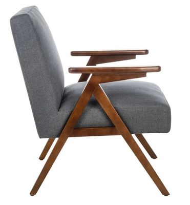 Home Furniture Customized Armchair Solid Wood Chair with Design and Fabric/PU Leather
