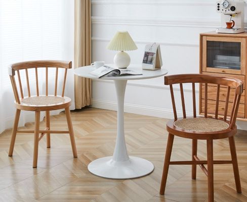 Dining Room Furniture Modern Nordic Style Cover Room Rattan Wood Back Chair with Nitrolacquer Finish