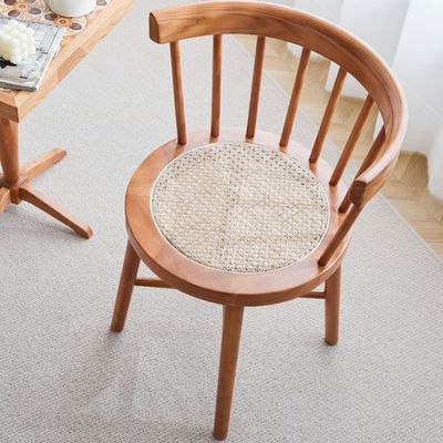 Dining Room Furniture Modern Nordic Style Cover Room Rattan Wood Back Chair with Nitrolacquer Finish