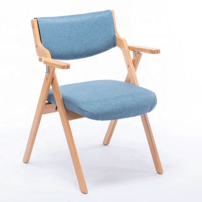 Nordic Classical Morden Wooden Foldable Leisure Arm Dining Chair Function Dining Room W45cm*D51cm*H83cm for Living Room