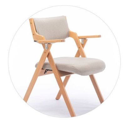 Nordic Classical Morden Wooden Foldable Leisure Arm Dining Chair Function Dining Room W45cm*D51cm*H83cm for Living Room