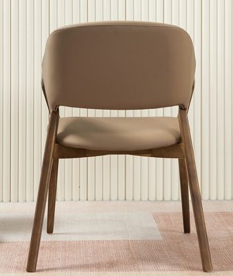 2023 Modern Design Solid Wood PU Leather Dining Room Arm Chair for Cafes Add Charm to Your Restaurant