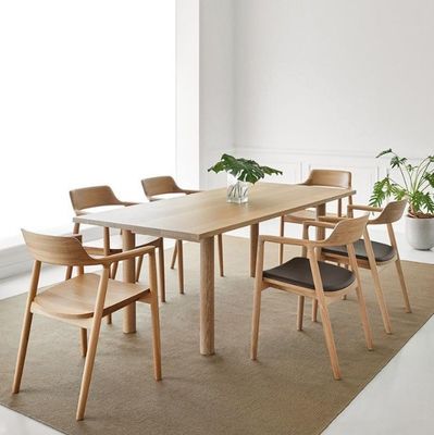 Vietnam Home Furniture Customer Designs Modern Solid Wood Dining Table Set with Sturdy Coffee Tables and Modern Design