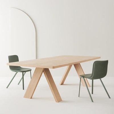 Wooden Pine Wood Table Set for Modern Executive Office Dining in Luxury Sturdy Style