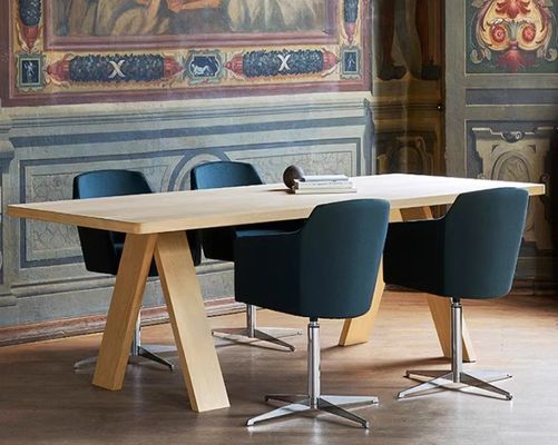Wooden Pine Wood Table Set for Modern Executive Office Dining in Luxury Sturdy Style