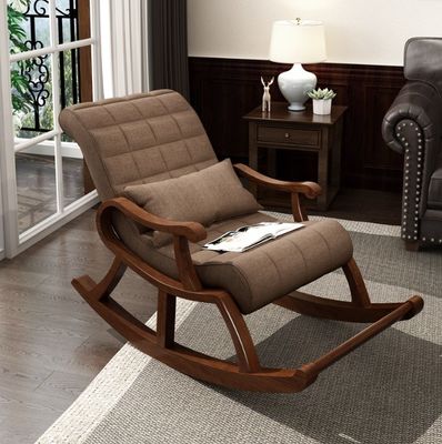 Mail Packing Modern Solid Wood Armchair Fabric Living Room Lounge Chair for Home Furniture