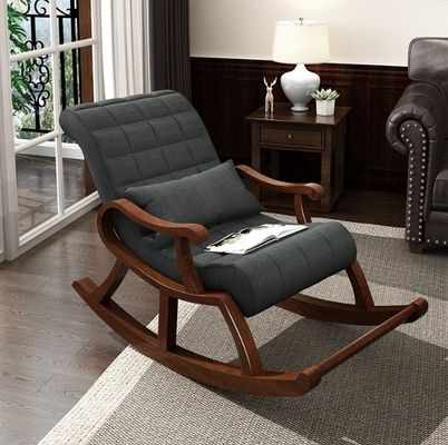 Mail Packing Modern Solid Wood Armchair Fabric Living Room Lounge Chair for Home Furniture