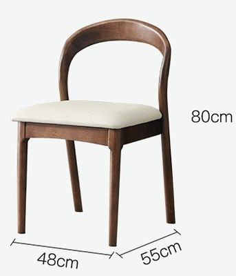Modern Nordic Wood Dining Table And Chair Set With Rubber Wood Frame For Home Office