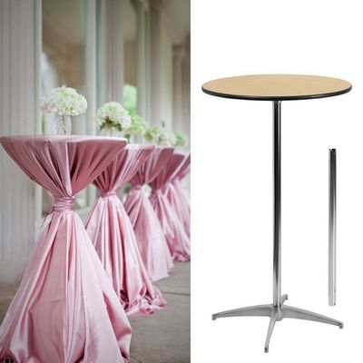 High Wood Tables Cocktail Bar Dining Folding Table with Solid Wood Finish Nitrolacquer
