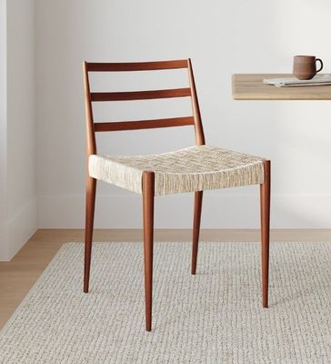 Mail Packing Nordic Woven Cord Leisure Chair for Dining Room Single Antique Wood Modern Chair