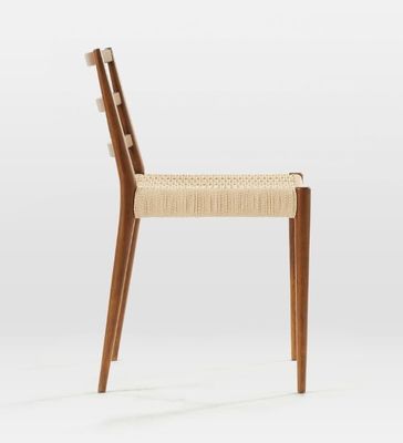 Mail Packing Nordic Woven Cord Leisure Chair for Dining Room Single Antique Wood Modern Chair