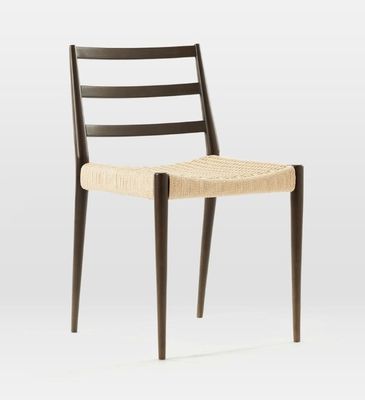 Mail Packing Nordic Woven Cord Leisure Chair for Dining Room Single Antique Wood Modern Chair