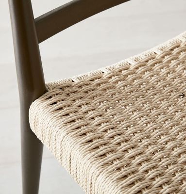Mail Packing Nordic Woven Cord Leisure Chair for Dining Room Single Antique Wood Modern Chair