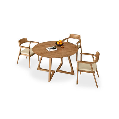 Nitrolacquer Finish Nordic Style Solid Wood Dining Table Set with NO Folded Design and Dining Room Furniture