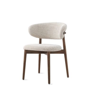 Modern Nordic Dining Chair in Solid Wood and Luxury Leather PU Leather for Comfortable Dining Room