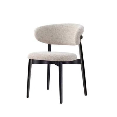 Modern Nordic Dining Chair in Solid Wood and Luxury Leather PU Leather for Comfortable Dining Room