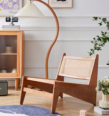 Modern Design Leisure Lounge Chairs Wooden Furniture Living Room Chairs with Natural Oak Frame Rattan Wood Chair