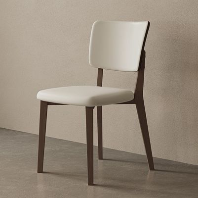 Hotel Dining Chairs W47*D48*H86CM Morden Nordic PU Leather Wood Chair for Dining Room Furniture Upholstered