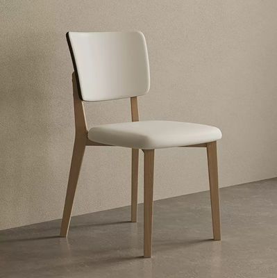 Hotel Dining Chairs W47*D48*H86CM Morden Nordic PU Leather Wood Chair for Dining Room Furniture Upholstered