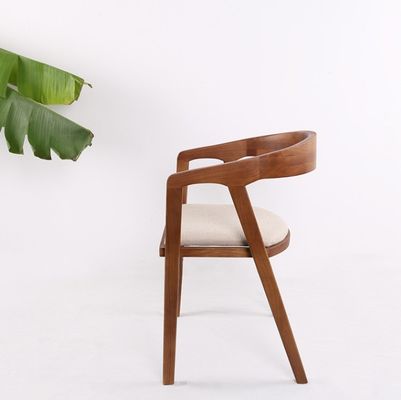 Natural/Walnut Modern Wood Chair Simple Home Dining Bar PU Leather Chair for Sale