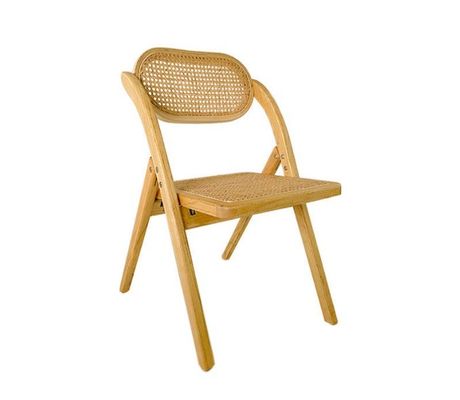 Folding Rattan Chair for Office Dining and Weddings NO Folded Solid Wood Style