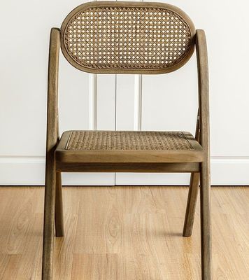 Folding Rattan Chair for Office Dining and Weddings NO Folded Solid Wood Style