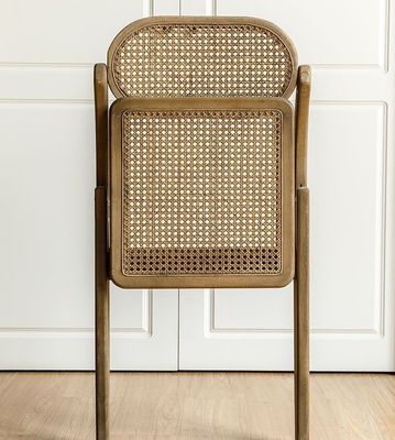 Folding Rattan Chair for Office Dining and Weddings NO Folded Solid Wood Style