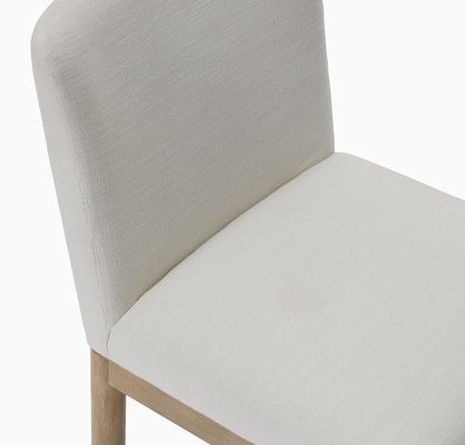 Modern Home Furniture Cafe Fabric Upholstered Sturdy Wood Dining Chair with Sturdy Construction
