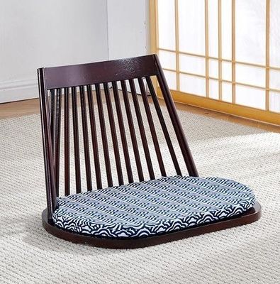 Solid Wood Dining Chair with Natural Floor Seating and Modern Tatami Seatback Design