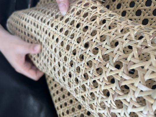Sturdy and Versatile Solid Wood PU Leather Fabric Natural Plastic Rattan Sample with Nitrolacquer Finish